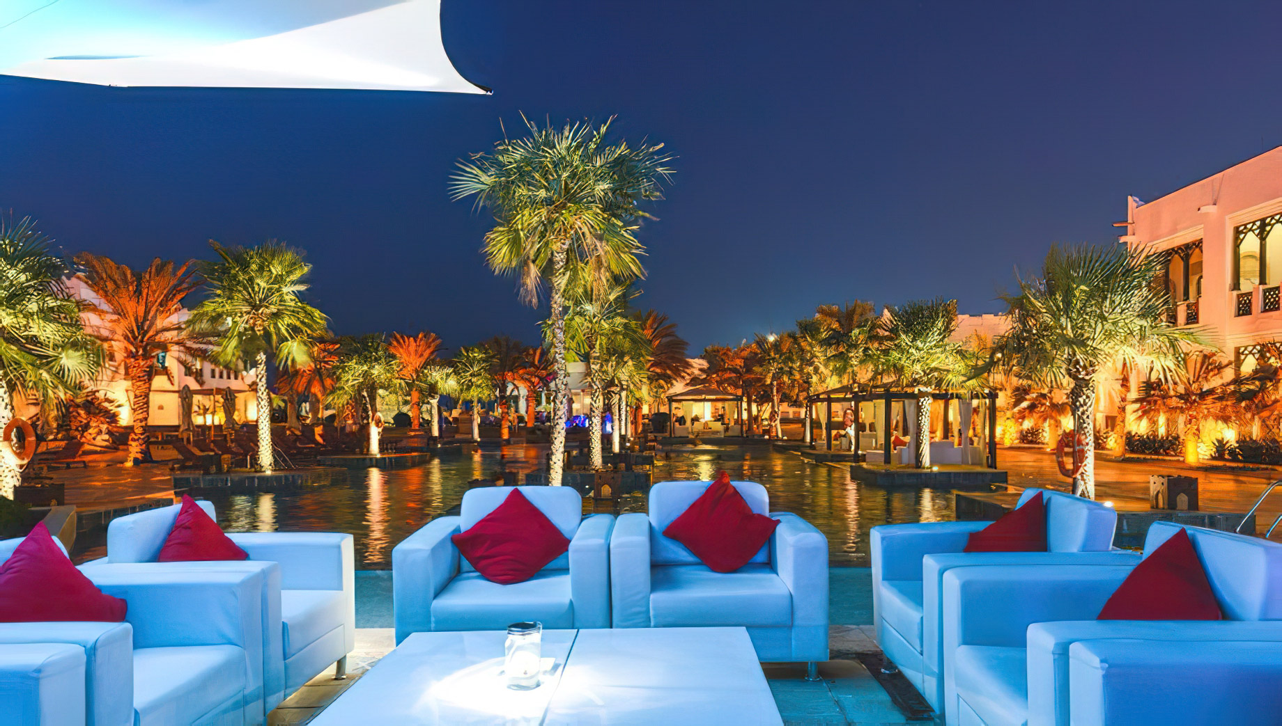 Sharq Village & Spa, A Ritz-Carlton Hotel – Doha, Qatar – Pool Deck Night