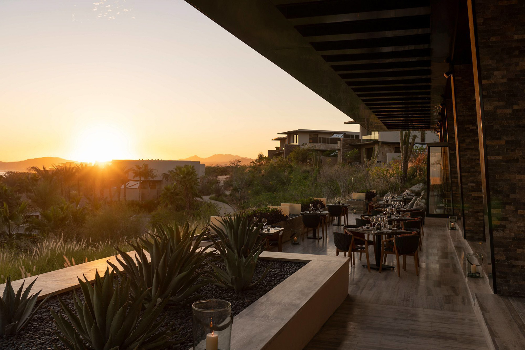 The Ritz-Carlton, Zadun Reserve Resort – Los Cabos, Mexico – Restaurant Terrace Sunset