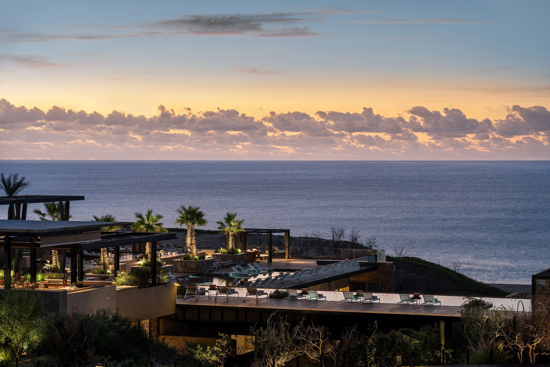 The Ritz-Carlton, Zadun Reserve Resort – Los Cabos, Mexico – Resort Pool Deck Sunset