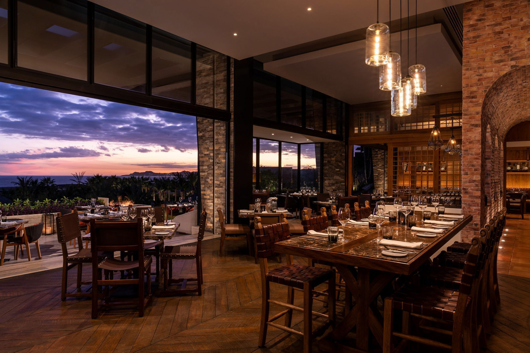 The Ritz-Carlton, Zadun Reserve Resort – Los Cabos, Mexico – Humo Restaurant Interior Sunset
