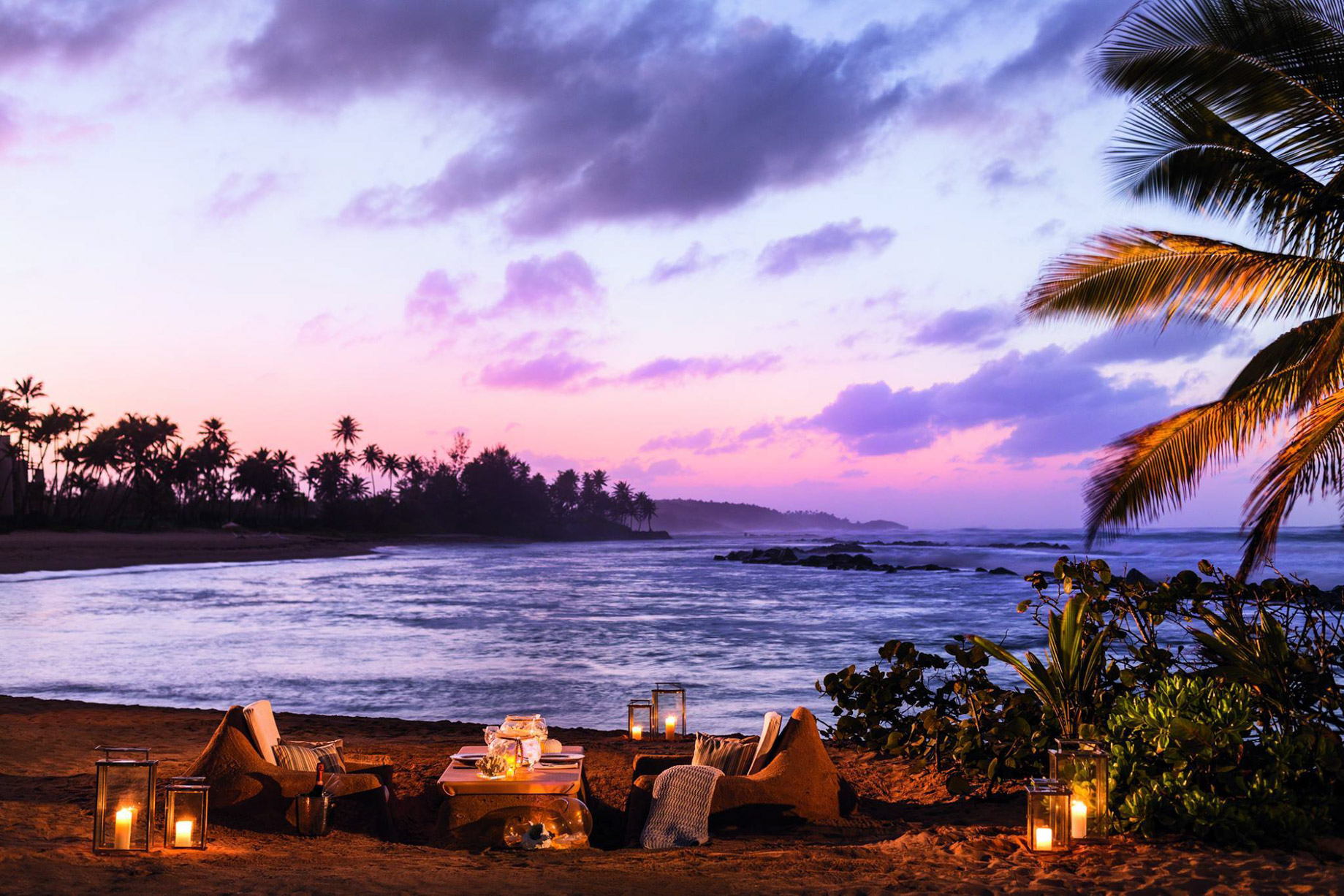 The Ritz-Carlton, Dorado Beach Reserve Resort – Puerto Rico – Beach Dining at Night