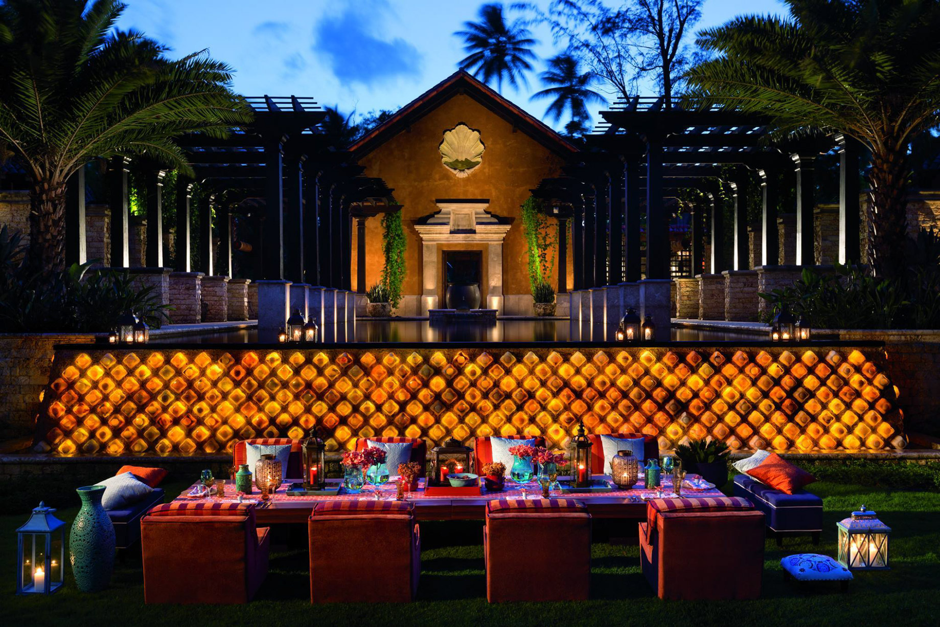 The Ritz-Carlton, Dorado Beach Reserve Resort – Puerto Rico – Spa Botanico Lawn Dining Night View