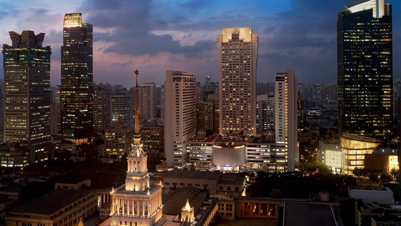 The Portman Ritz-Carlton, Shanghai Hotel - Shanghai, China - Hotel Exterior Aerial