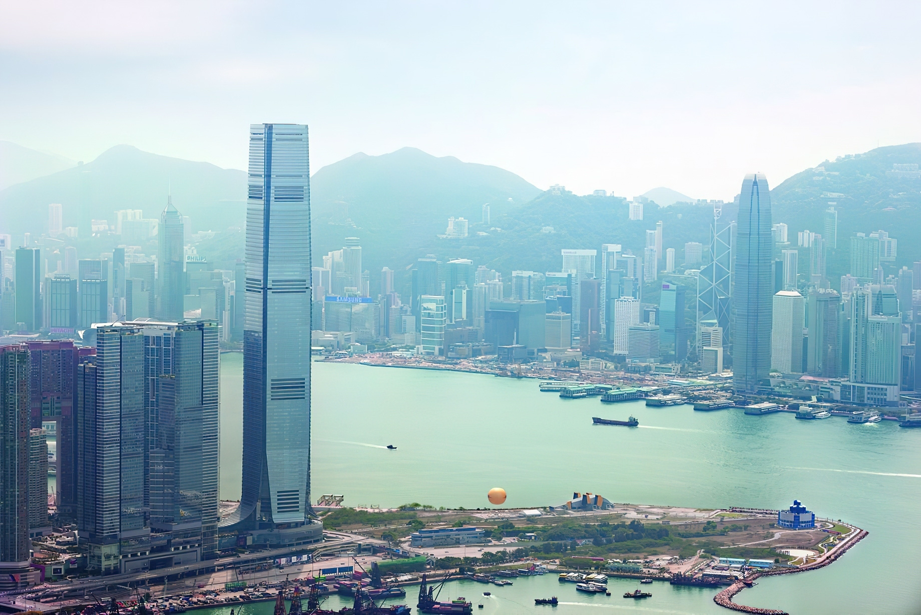 The Ritz-Carlton, Hong Kong Hotel – West Kowloon, Hong Kong – Hotel Exterior Aerial View