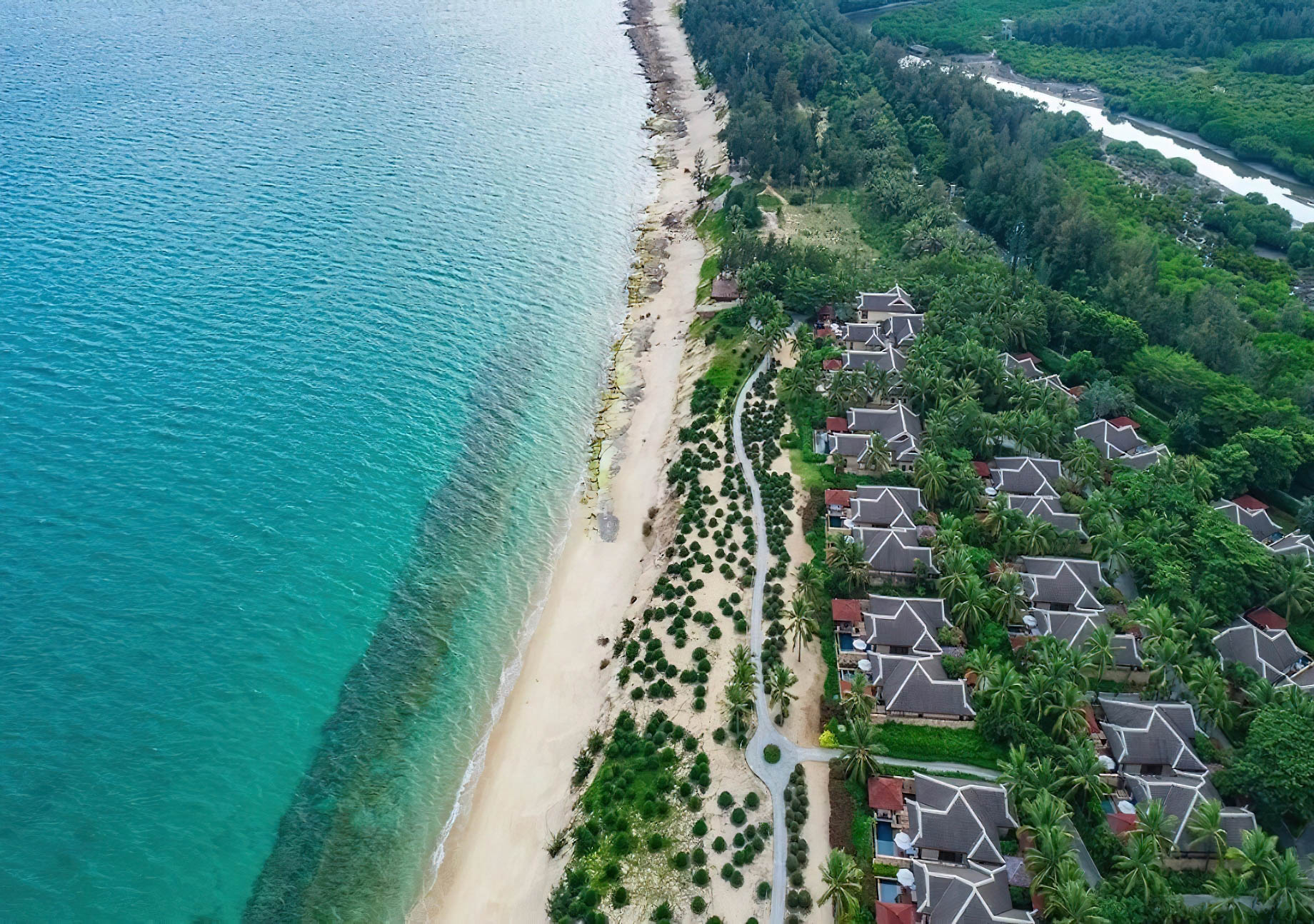 The Ritz-Carlton Sanya, Yalong Bay Hotel - Hainan, China - Hotel Villas Aerial View