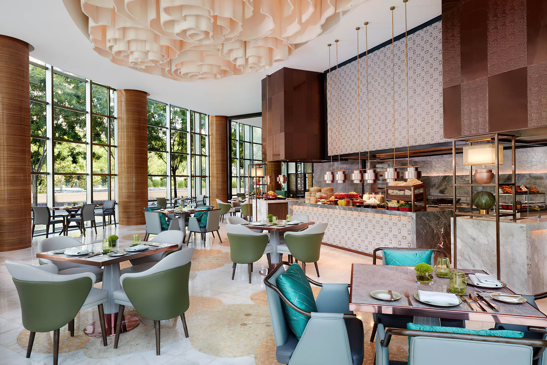 The Ritz-Carlton Beijing, Financial Street Hotel – Beijing, China – Greenfish Restaurant Tables