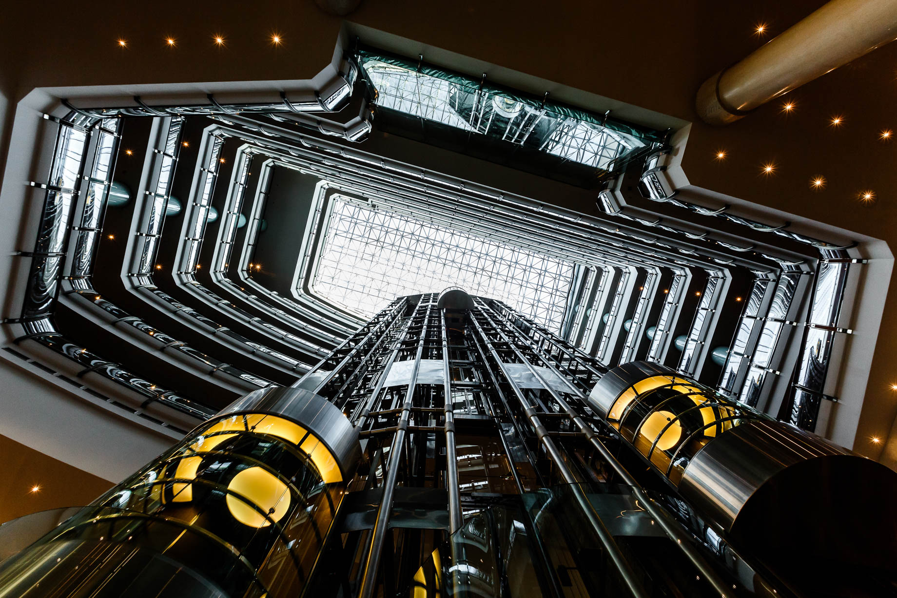 Ararat Park Hyatt Moscow Hotel – Moscow, Russia – Transparent Elevator Lifts