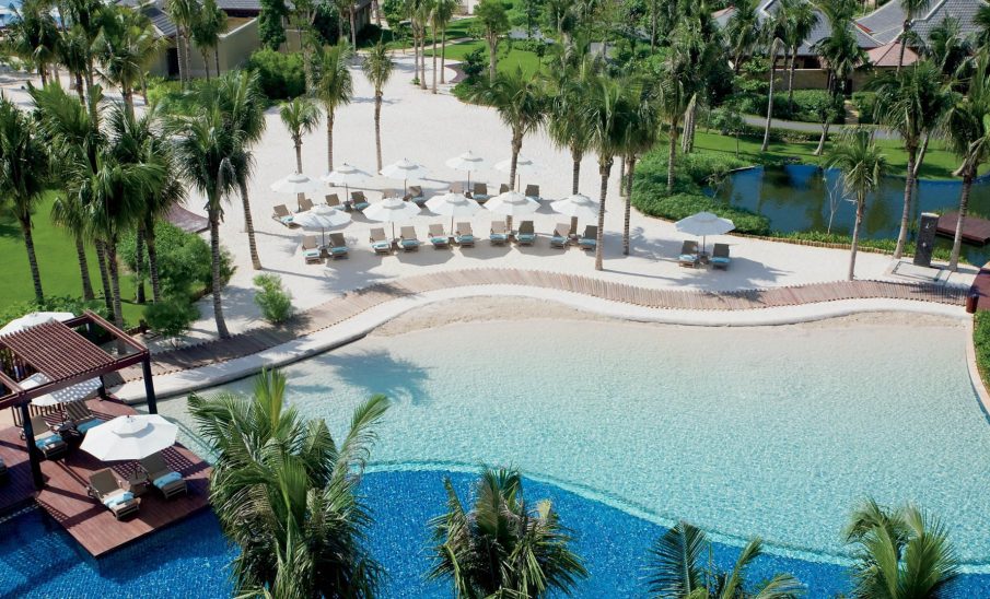 The Ritz-Carlton Sanya, Yalong Bay Hotel - Hainan, China - Hotel Pool Aerial
