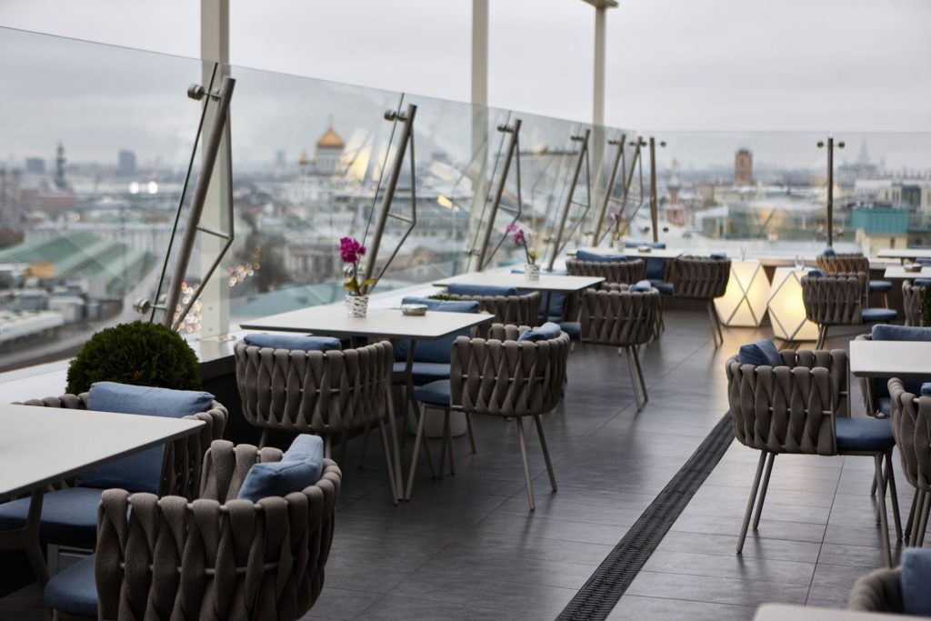 010 - The Ritz-Carlton, Moscow Hotel - Moscow, Russia - O2 Rooftop Lounge Terrace Seating