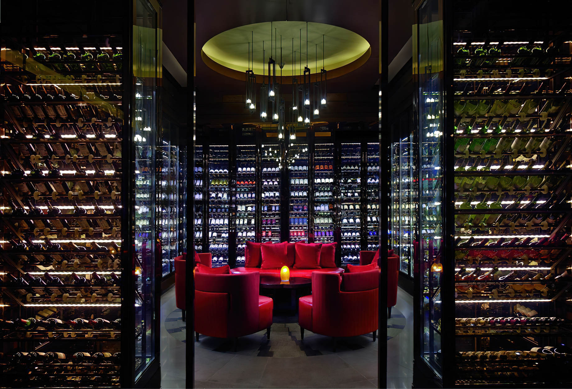The Ritz-Carlton, Chengdu Hotel - Chengdu, Sichuan, China - Flair Lounge Wine Room Dining