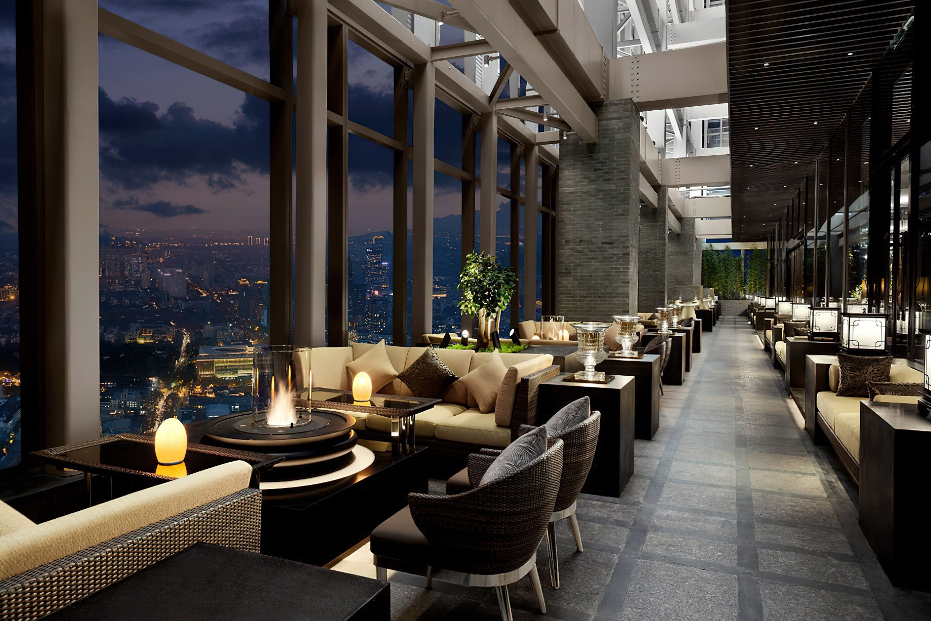 The Ritz-Carlton, Nanjing Hotel – Nanjing, China – FLAIR Rooftop Bar Outdoor Terrace