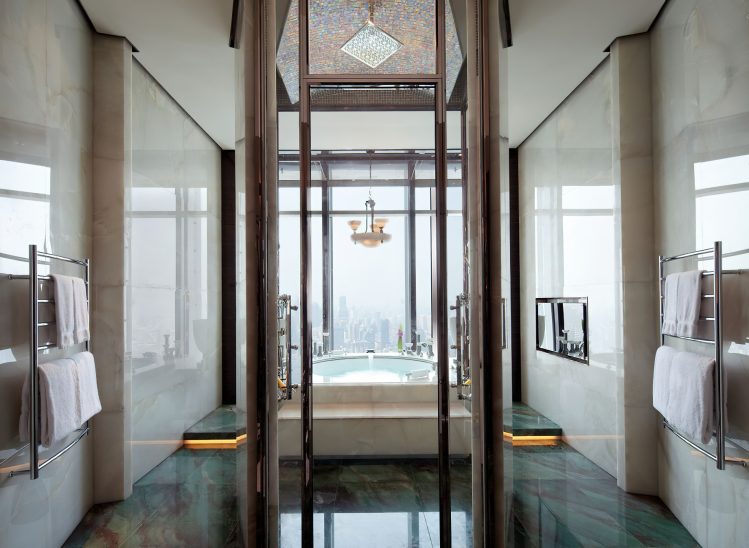 The Ritz-Carlton Shanghai, Pudong Hotel - Shanghai, China - The Ritz-Carlton Suite Bathroom Tub