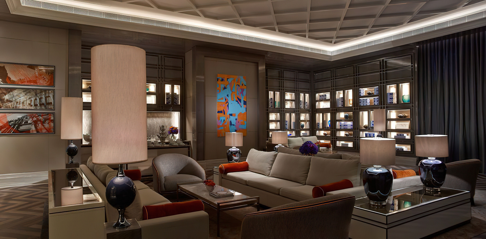 The Ritz-Carlton, Macau Hotel – Macau SAR, China – Library Seating Area