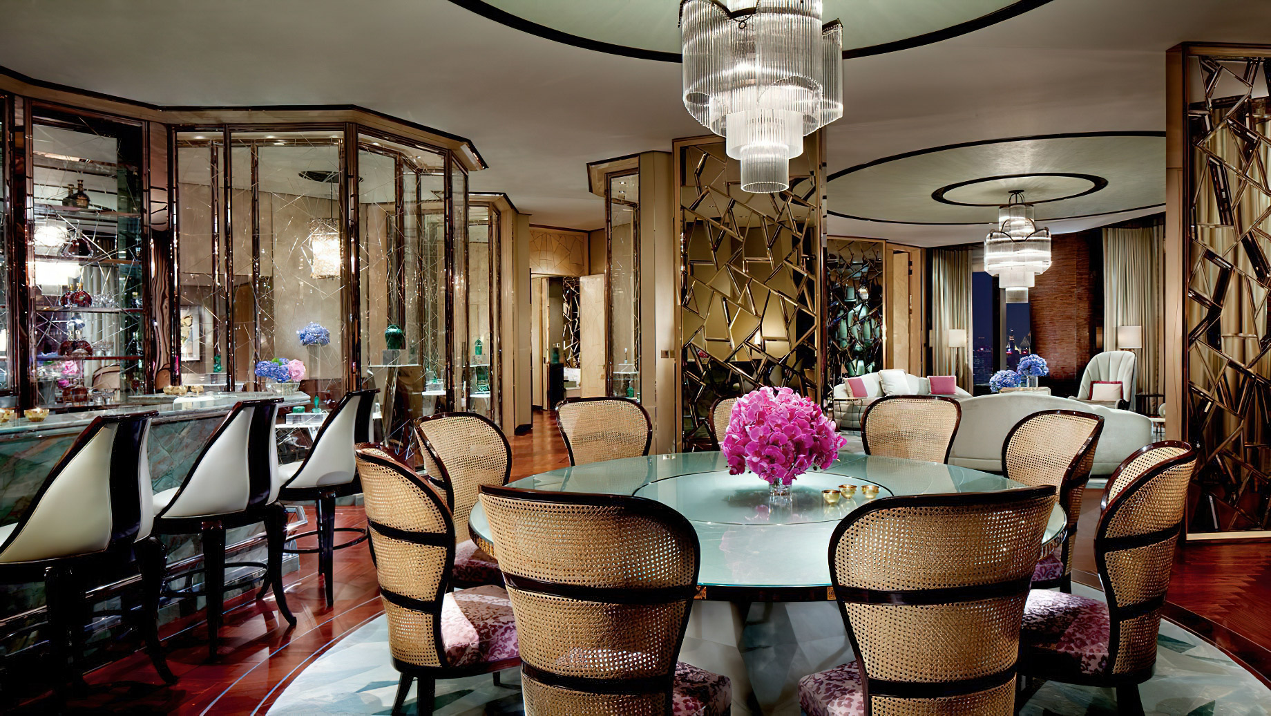 The Ritz-Carlton Shanghai, Pudong Hotel – Shanghai, China – The Ritz-Carlton Suite Dining Area