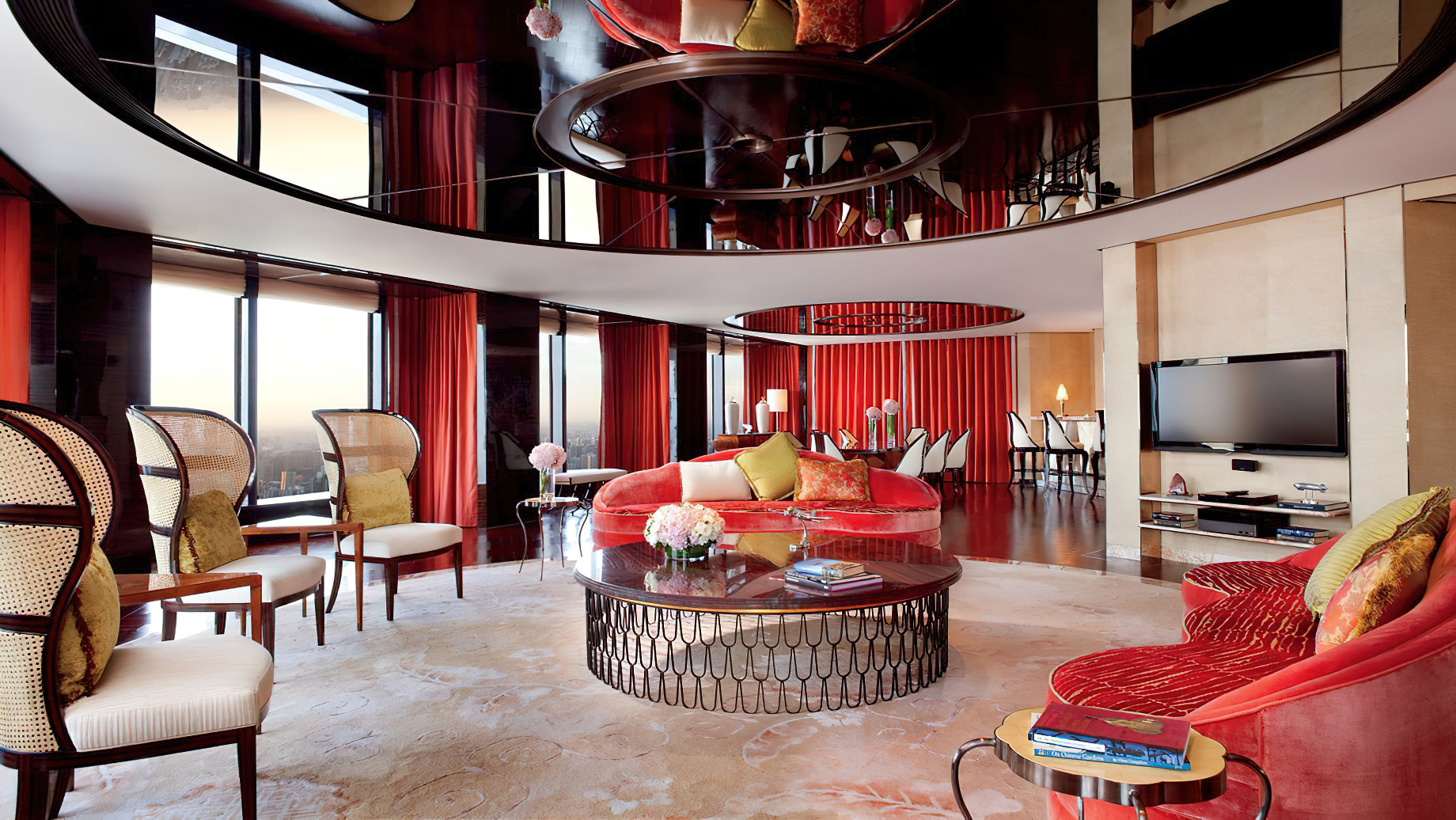 The Ritz-Carlton Shanghai, Pudong Hotel – Shanghai, China – The Chairman Suite Living Room