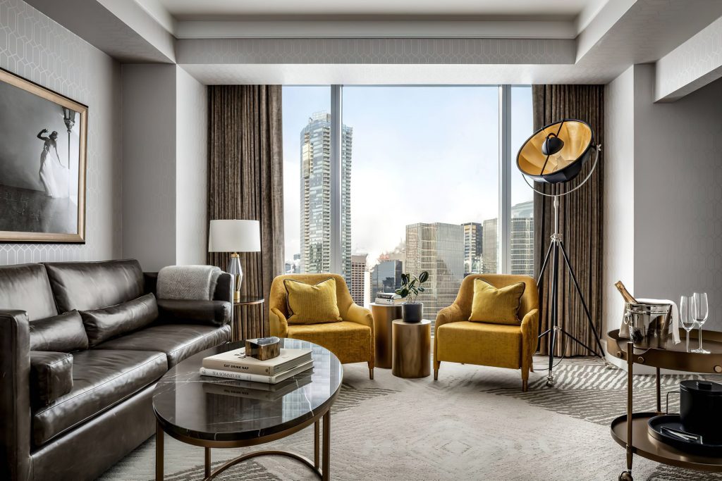 The Ritz-Carlton, Toronto Hotel - Toronto, Ontario, Canada - Club Level Corner Suite Living Room