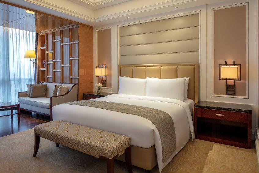 The Ritz-Carlton, Chengdu Hotel - Chengdu, Sichuan, China - Club Room Bed