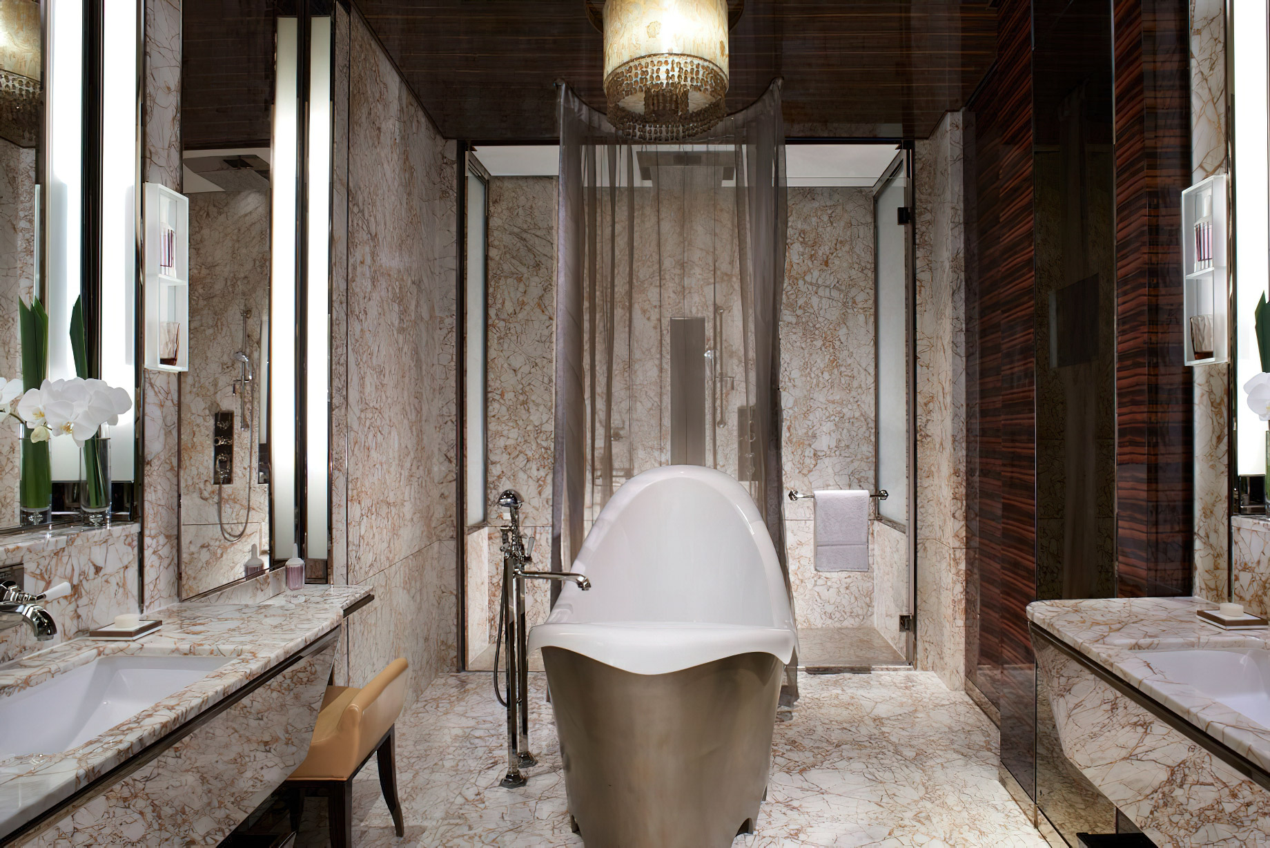 The Ritz-Carlton Shanghai, Pudong Hotel – Shanghai, China – The Chairman Suite Bathroom