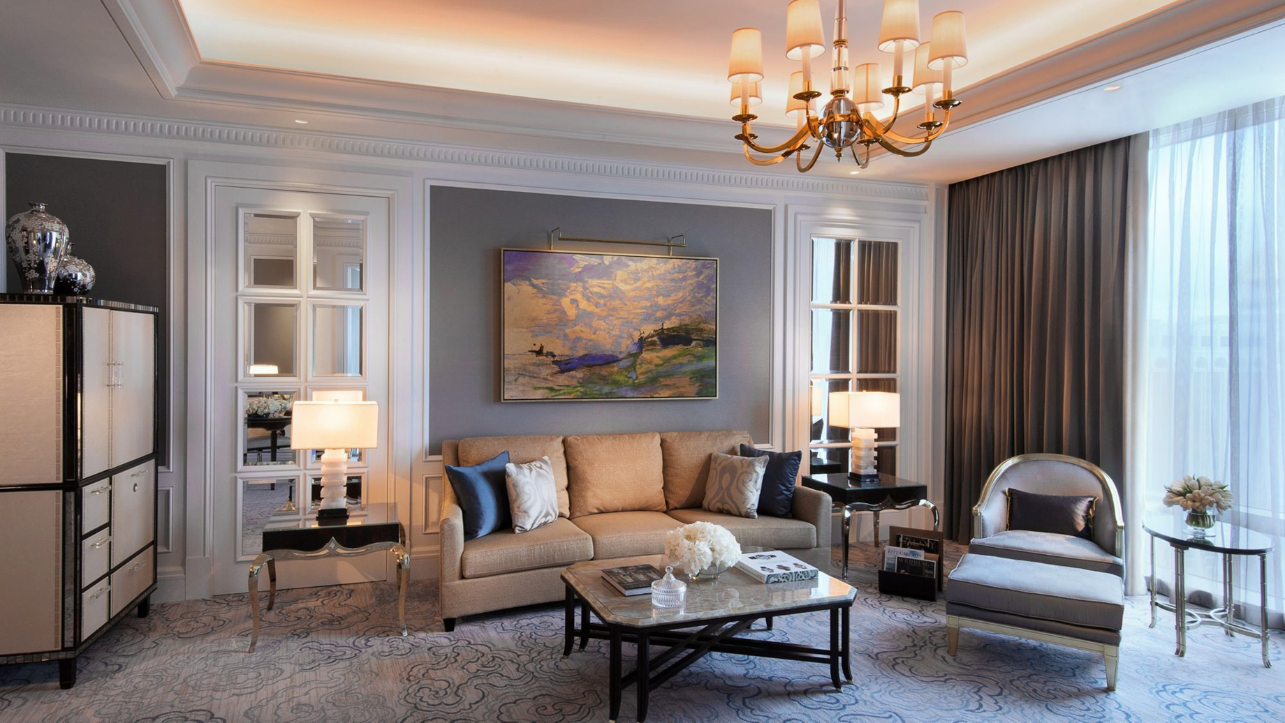 The Ritz-Carlton, Macau Hotel – Macau SAR, China – Guest Suite Living Room