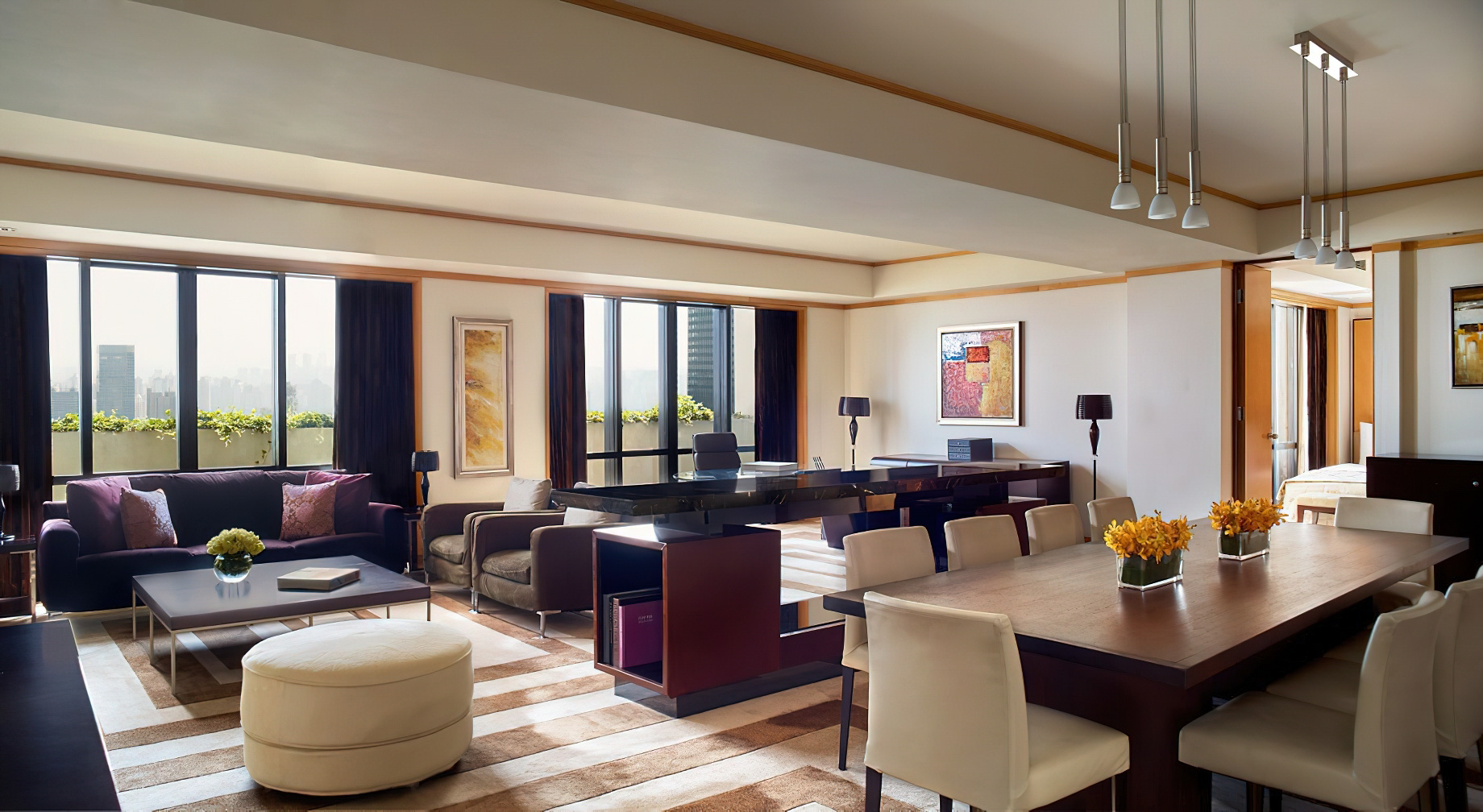 The Portman Ritz-Carlton, Shanghai Hotel – Shanghai, China – Two Bedroom Penthouse Suite Living Room