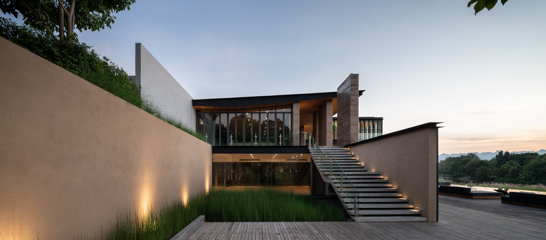 Tara Villa Riverkwai Resort - Kanchanaburi, Thailand - Outdoor Pool Deck Stairs