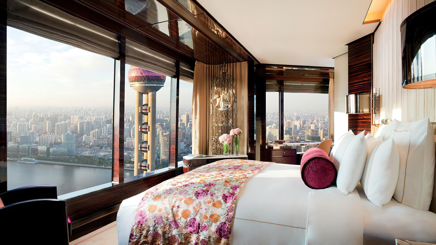 The Ritz-Carlton Shanghai, Pudong Hotel – Shanghai, China – Premier Bund View Suite Bedroom