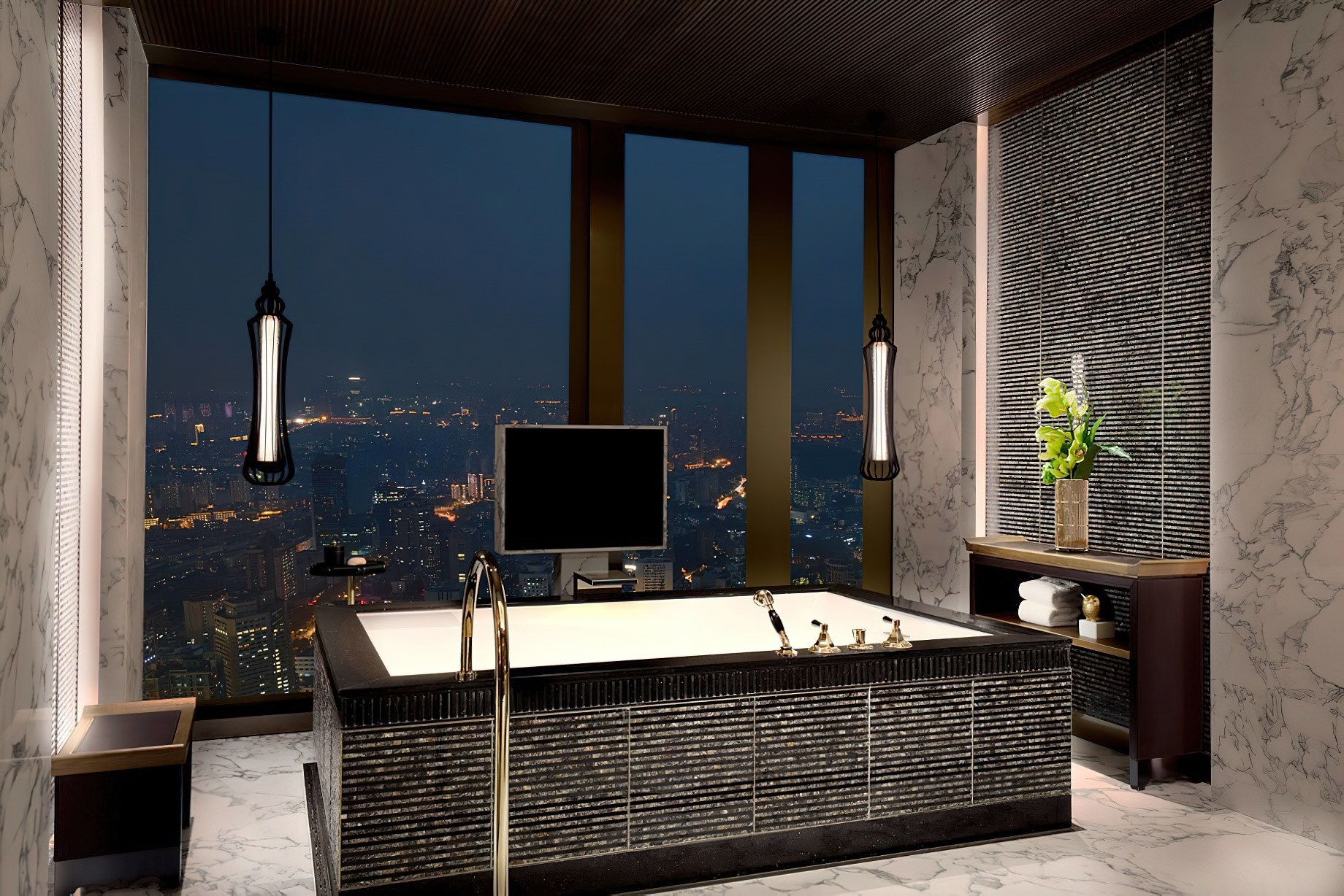 The Ritz-Carlton, Nanjing Hotel - Nanjing, China - Carlton Suite Bathroom