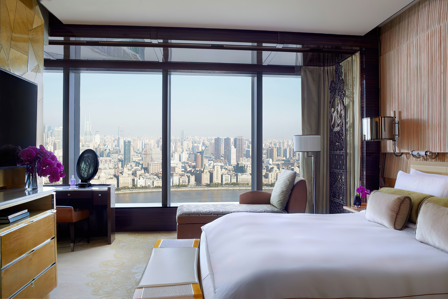 The Ritz-Carlton Shanghai, Pudong Hotel – Shanghai, China – Shanghai Bund Suite Bedroom