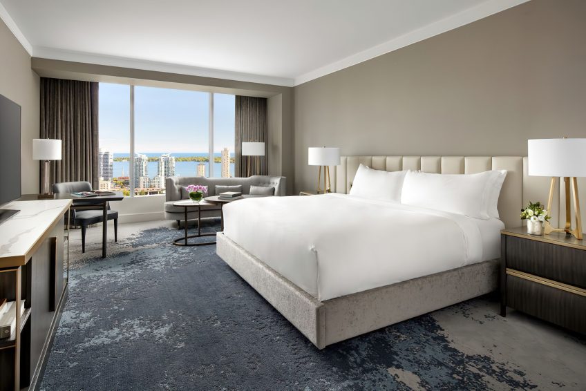 The Ritz-Carlton, Toronto Hotel - Toronto, Ontario, Canada - Luxury Deluxe Guest Suite Bedroom