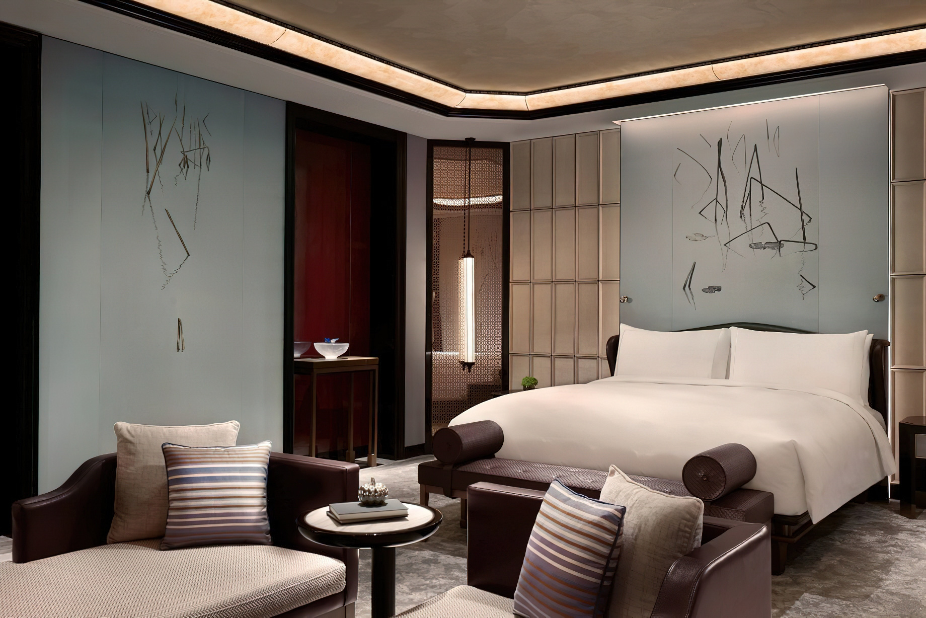 The Ritz-Carlton, Nanjing Hotel – Nanjing, China – The Ritz-Carlton Suite Bedroom