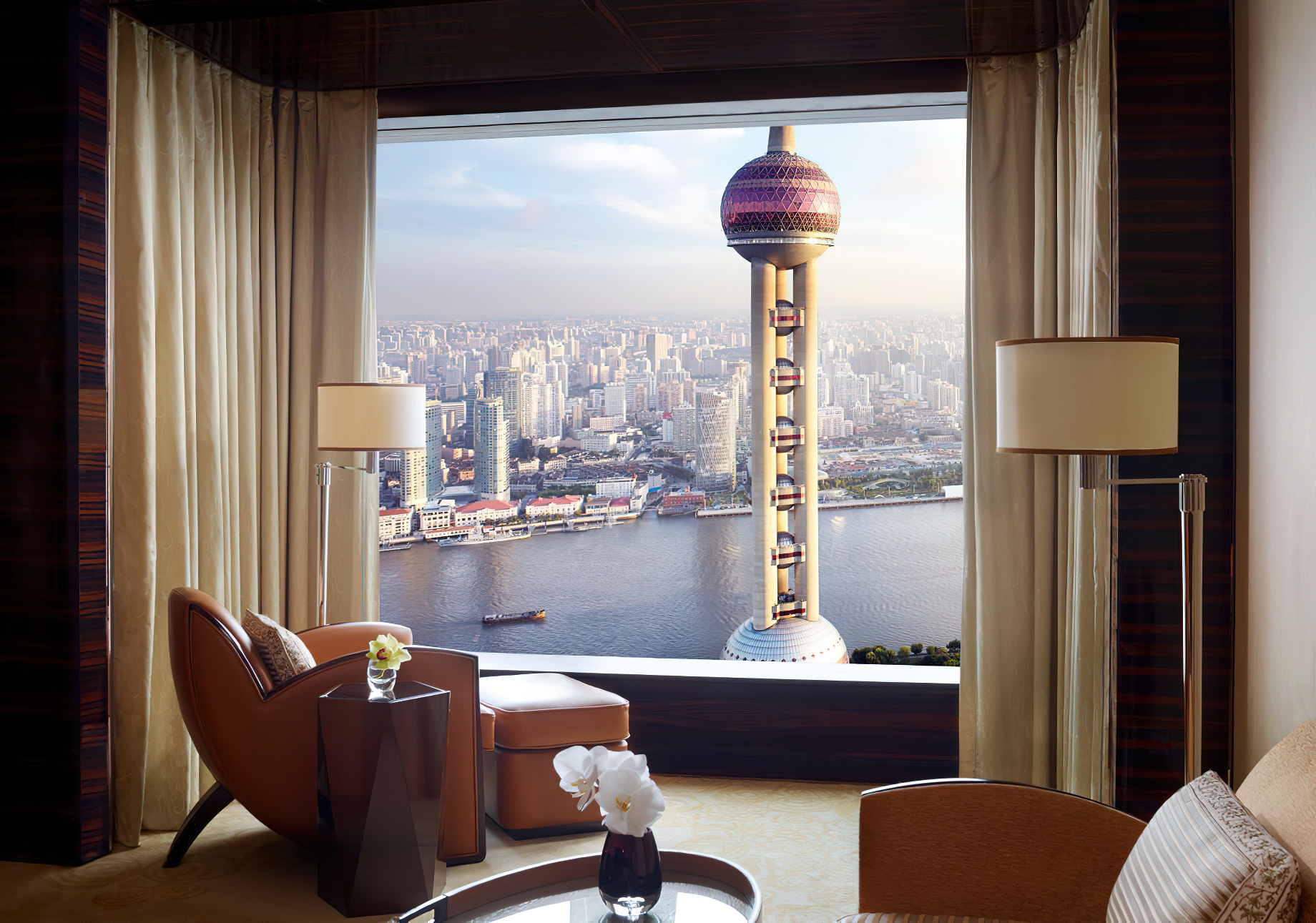 The Ritz-Carlton Shanghai, Pudong Hotel – Shanghai, China – Pearl Tower View Suite View