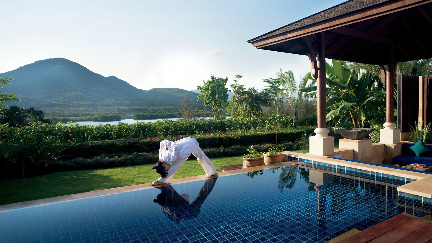 The Ritz-Carlton Sanya, Yalong Bay Hotel – Hainan, China – Garden Villa Exterior Pool Yoga