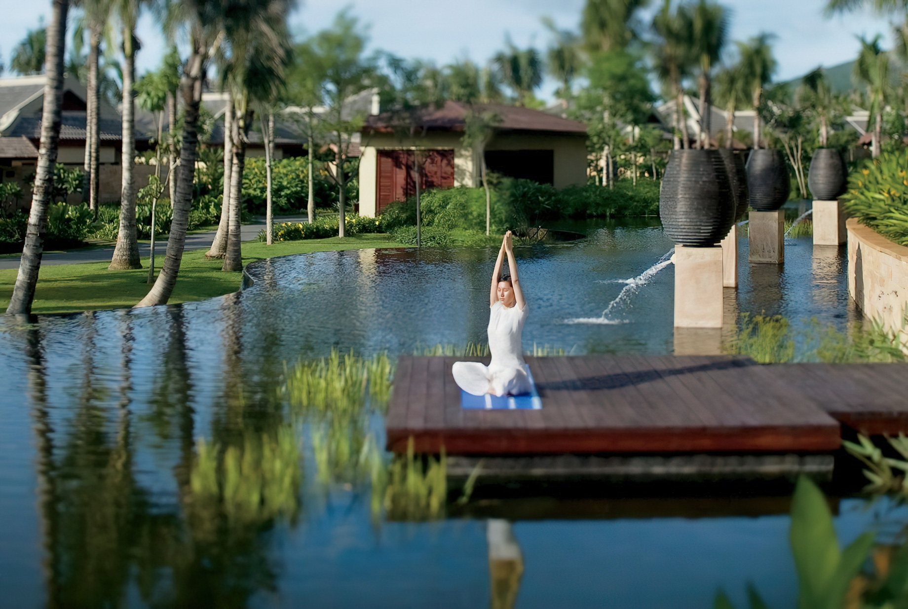 The Ritz-Carlton Sanya, Yalong Bay Hotel – Hainan, China – Poolside Yoga