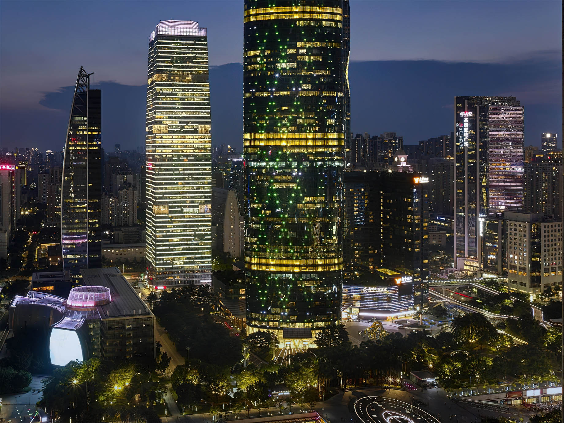 The Ritz-Carlton, Guangzhou Hotel – Guangzhou, China – City View Night