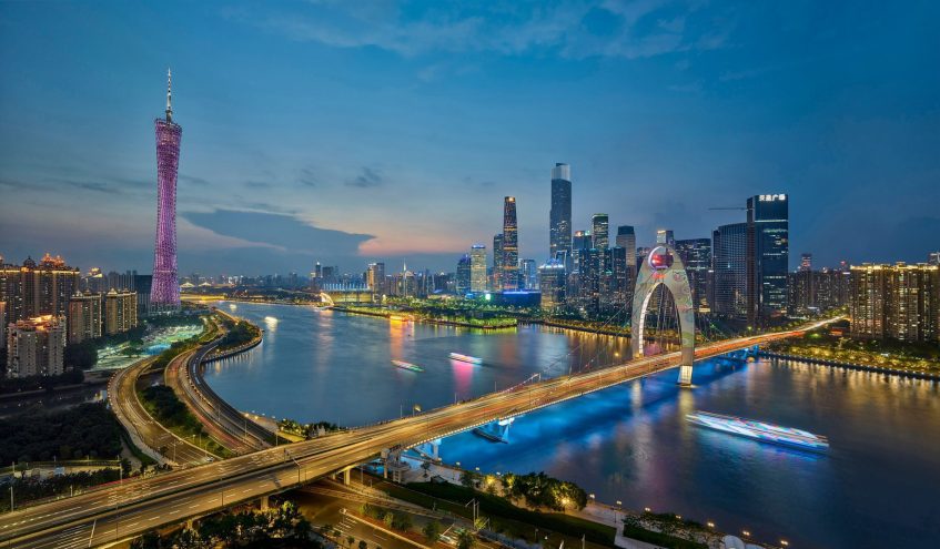 The Ritz-Carlton, Guangzhou Hotel - Guangzhou, China - City River View Night