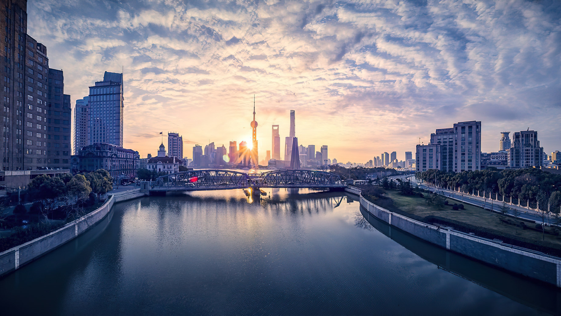 The Ritz-Carlton Shanghai, Pudong Hotel - Shanghai, China - Sunset