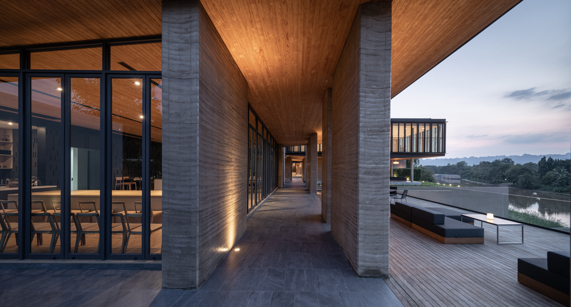 Tara Villa Riverkwai Resort – Kanchanaburi, Thailand – Exterior Sunset