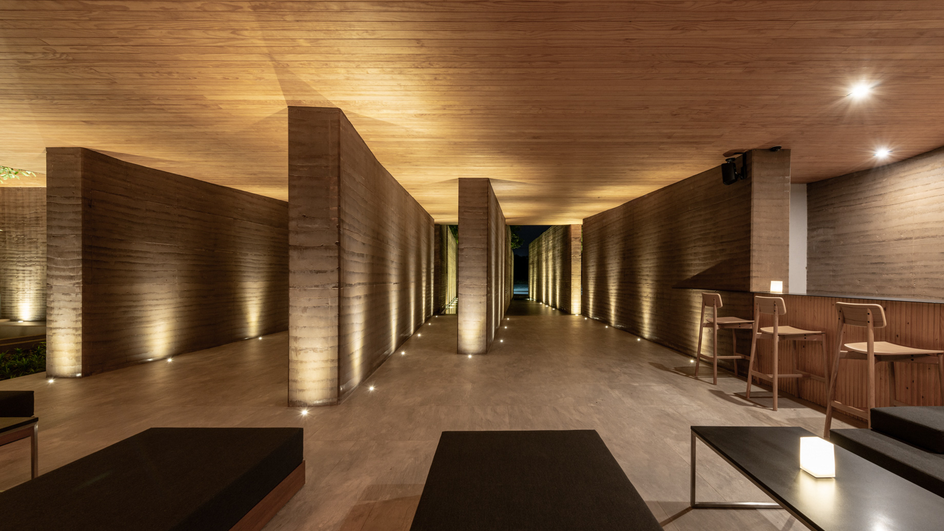 Tara Villa Riverkwai Resort – Kanchanaburi, Thailand – Exterior Lounge Night View