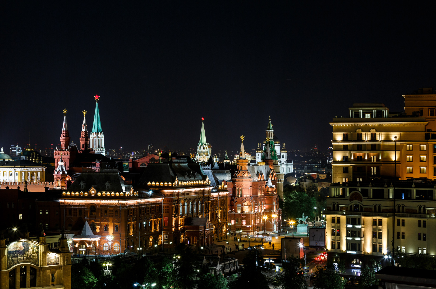 Ararat Park Hyatt Moscow Hotel – Moscow, Russia – Moscow View Night