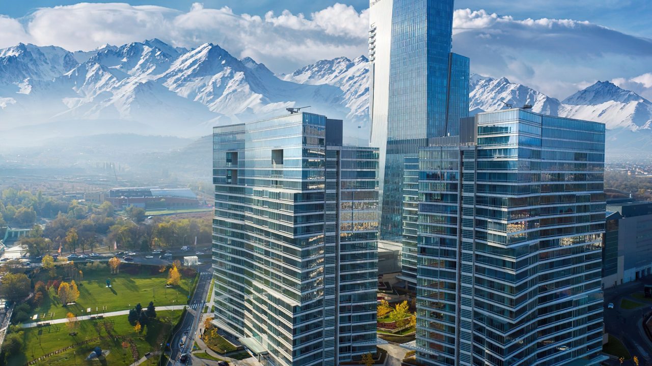 The Ritz-Carlton, Almaty Hotel - Almaty, Kazakhstan - Exterior Aerial View