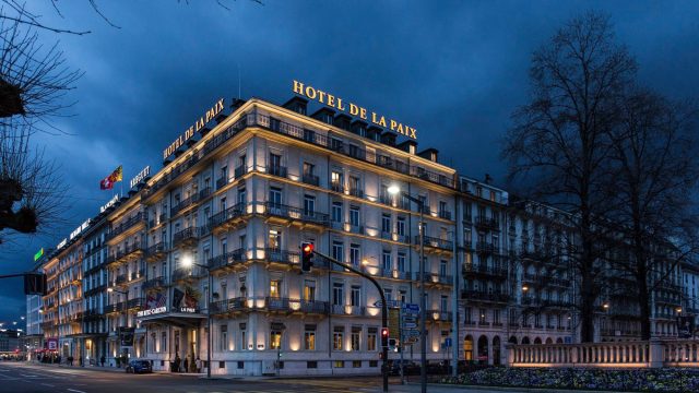The Ritz-Carlton Hotel de la Paix, Geneva - Geneva, Switzerland - Hotel Exterior Night