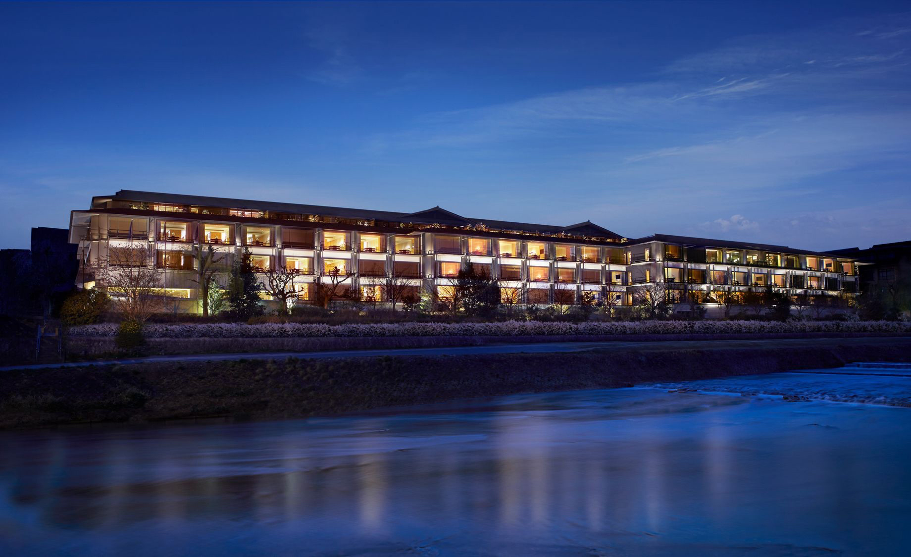 The Ritz-Carlton, Kyoto Hotel - Nakagyo Ward, Kyoto, Japan - Exterior Night