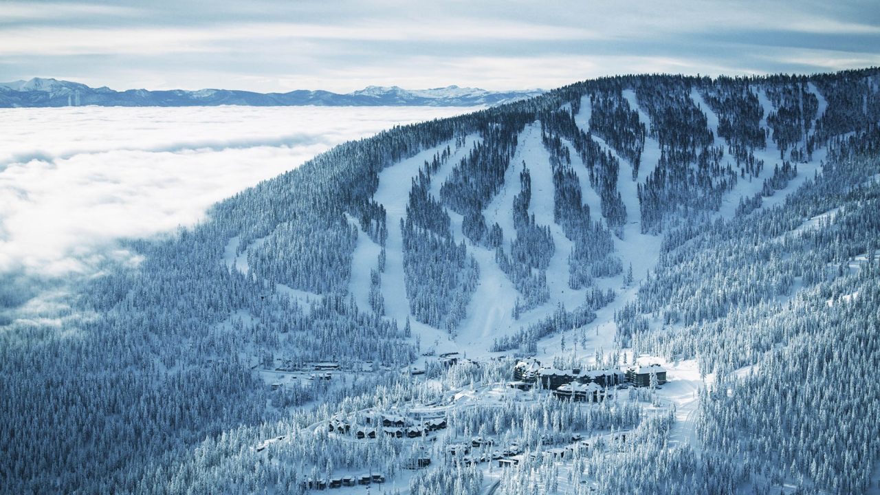 The Ritz-Carlton, Lake Tahoe Resort - Truckee, CA, USA - Mountain Winter Aerial View