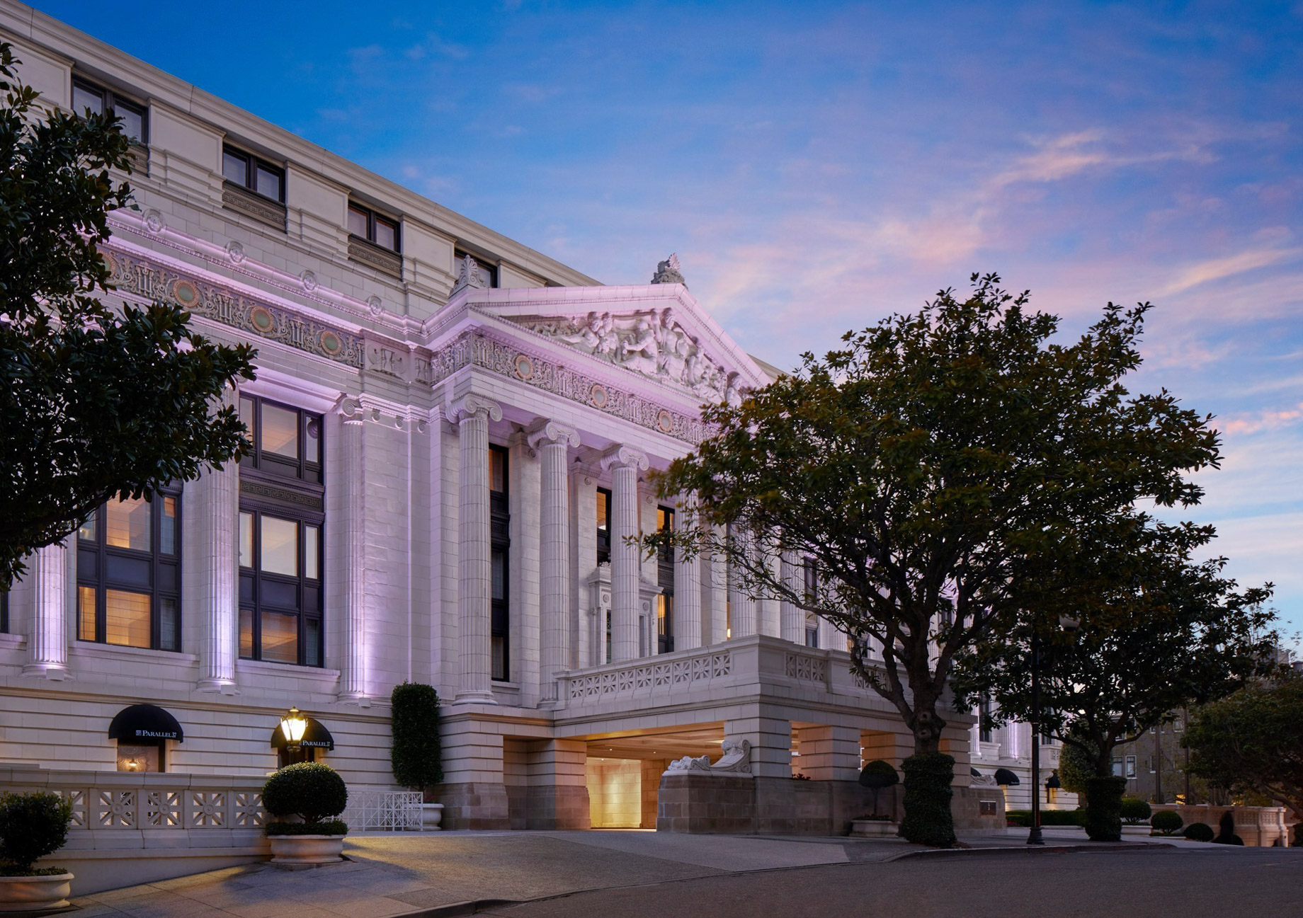 The Ritz-Carlton, San Francisco Hotel – San Francisco, CA, USA – Exterior Sunset