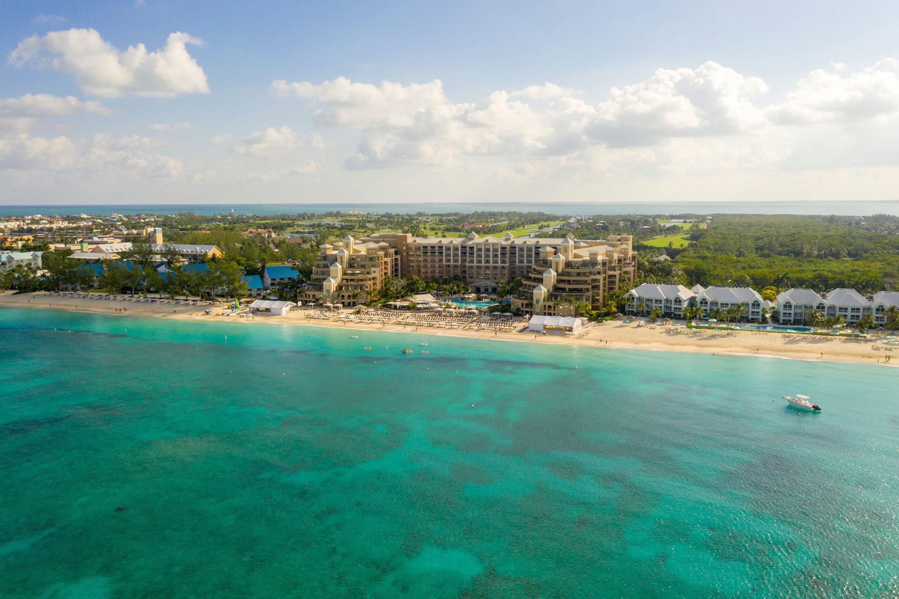 The Ritz-Carlton, Grand Cayman Resort – Seven Mile Beach, Cayman Islands – Beach View Aerial