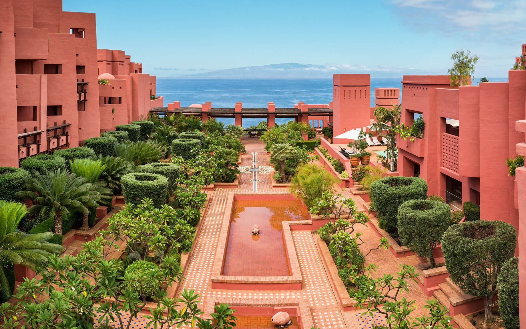 The Ritz-Carlton, Abama Resort – Santa Cruz de Tenerife, Spain – Persian Garden Path Aerial Ocean View