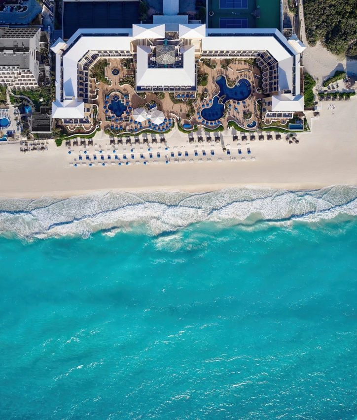 The Ritz-Carlton, Cancun Resort - Cancun, Mexico - Overhead Aerial View