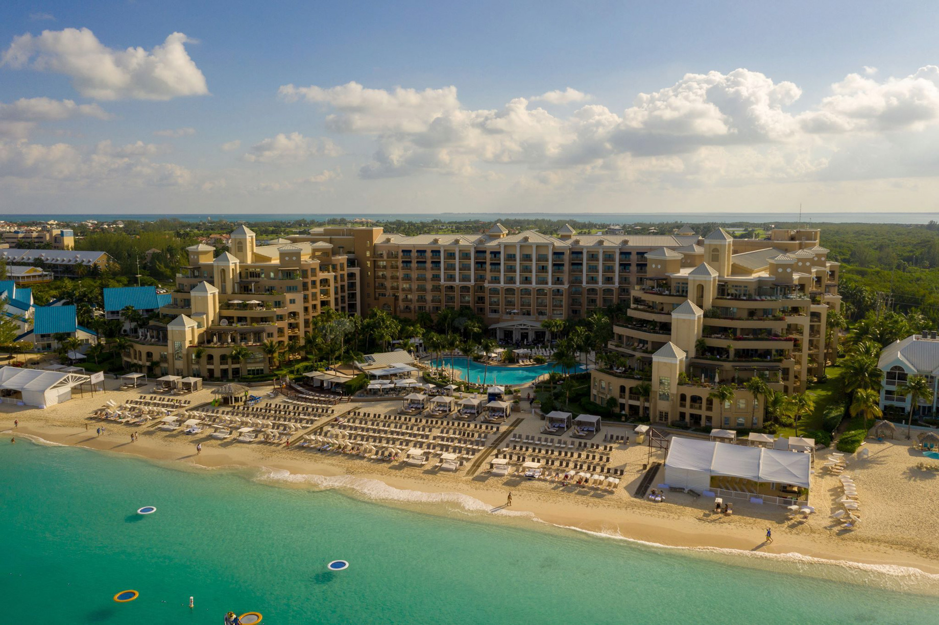 The Ritz-Carlton, Grand Cayman Resort - Seven Mile Beach, Cayman Islands - Beach View Aerial