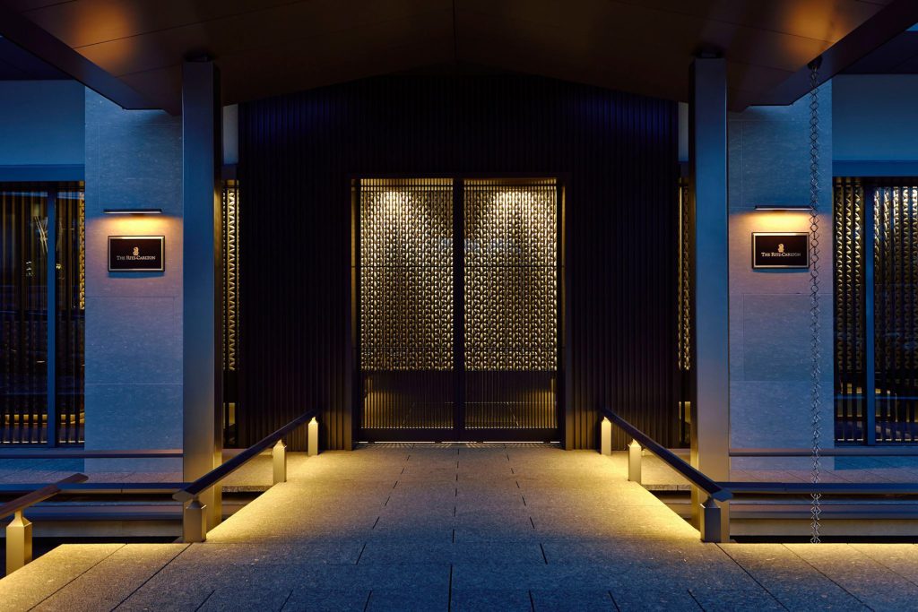 The Ritz-Carlton, Kyoto Hotel - Nakagyo Ward, Kyoto, Japan - Front Entrance Night