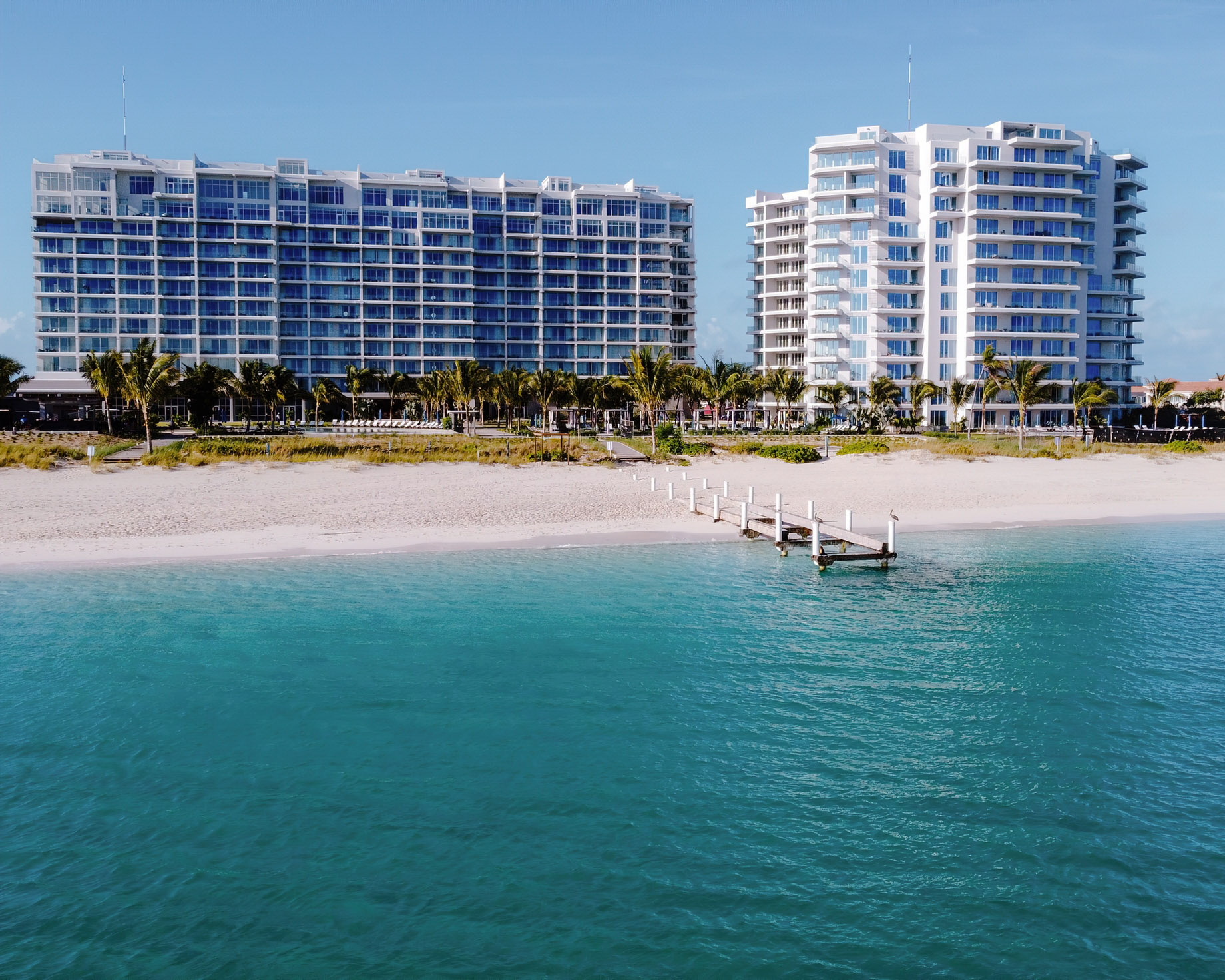 The Ritz-Carlton, Turks & Caicos Resort – Providenciales, Turks and Caicos Islands – Exterior Aerial Beach View